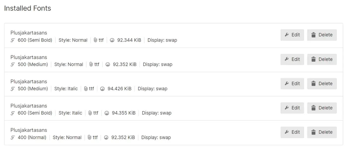 Font uploads in Webflow