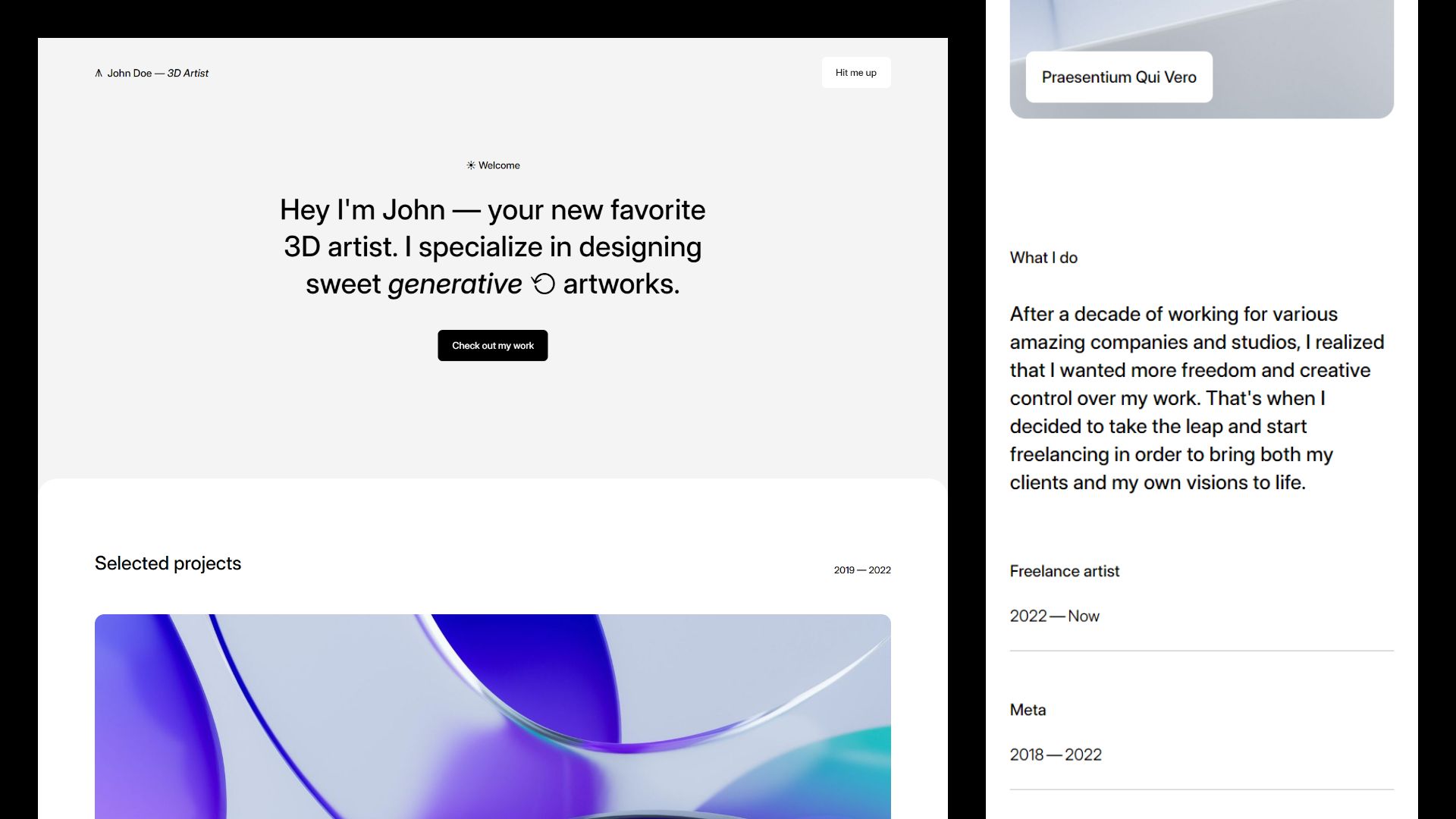 Exhibit Portfolio Template
