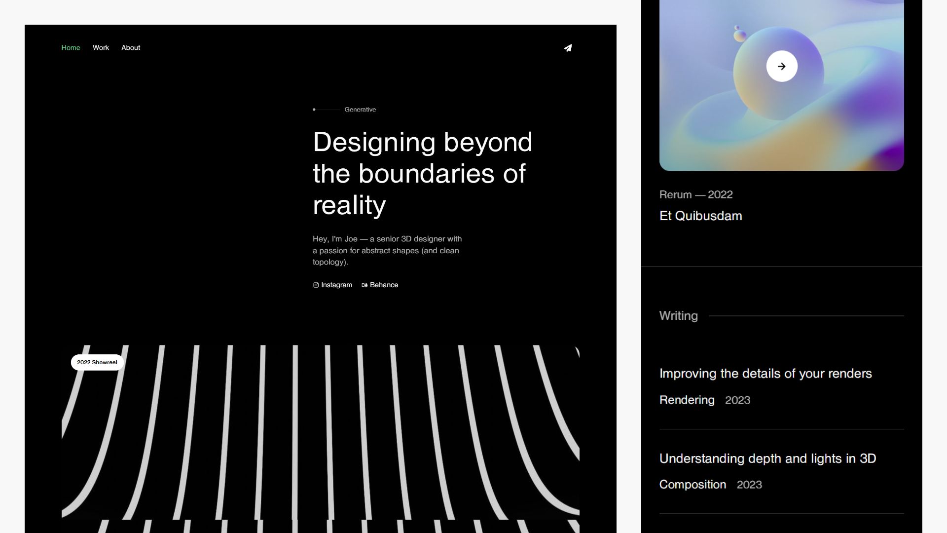 Generative Portfolio Template